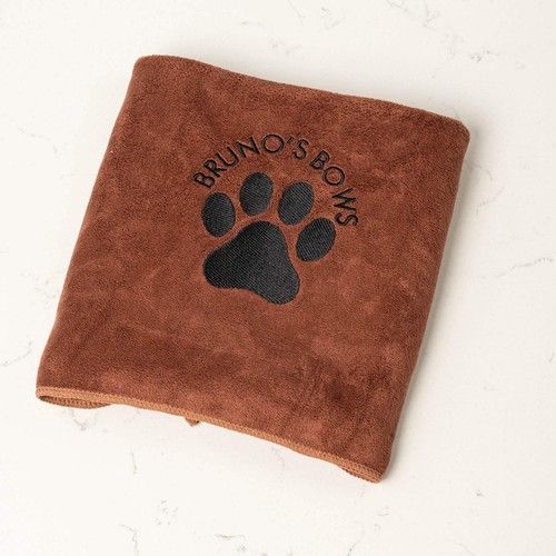 Bruno's Bows Signature Dog Towel Absorbent Bath & Drying Towel Small Medium
