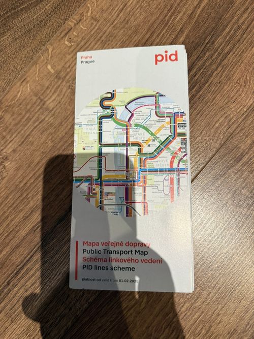 NEW Excellent Condition PRAGUE pid Public Transport Map Metro Bus Tram Feb 2025 — image 1