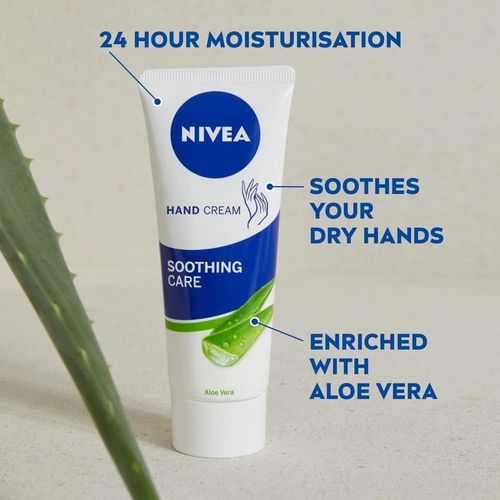 NIVEA Aloe Vera Hand Cream 75ml, 24H Moisturising for Dry Cracked Hands UK — image 3