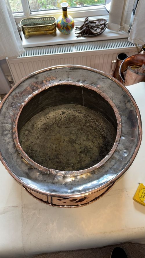Incredible vintage solid Copper planter — image 2