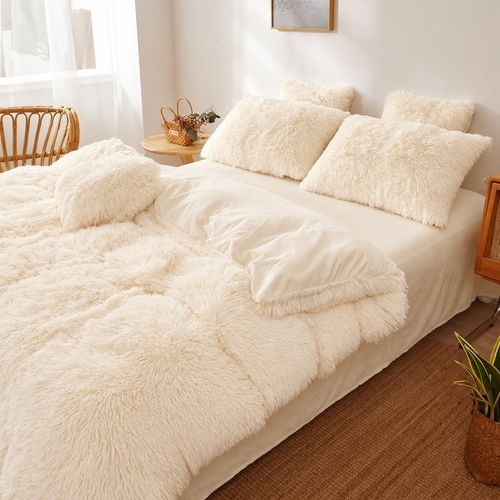 Fluffy Long Faux Fur Duvet Cover Shaggy Teddy Fleece Soft Warm Winter Bedding — image 11