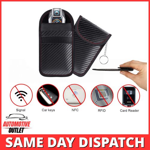2X RFID BLOCKING CAGE CAR KEY SIGNAL BLOCKER FARADAY POUCH CASE FOB KEYLESS — image 1