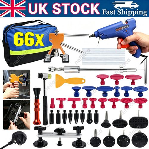 PDR Tools Car Paintless Kit Dent Puller Lifter Repair Removal Hail Tabs Glue Gun