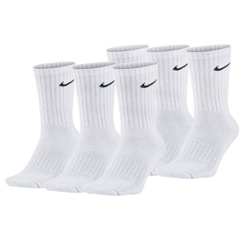 Nike Dri-FIT Crew Socks 6 Pairs Mens Everyday Cushioned SX7666 Black White