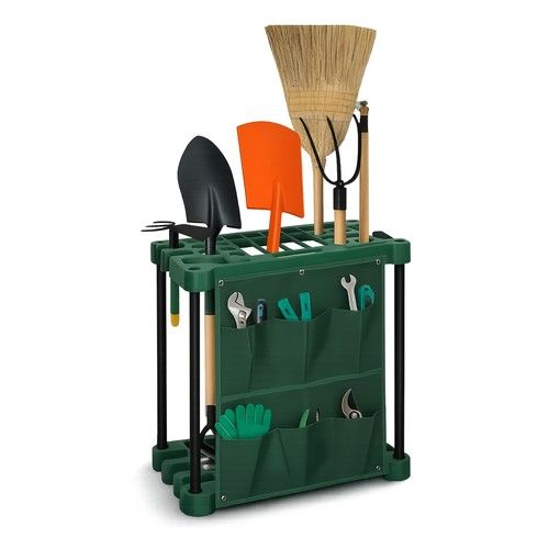 Garden Tool Storage Rack Caddy Equipment Holder & Organizer Stand for Garage