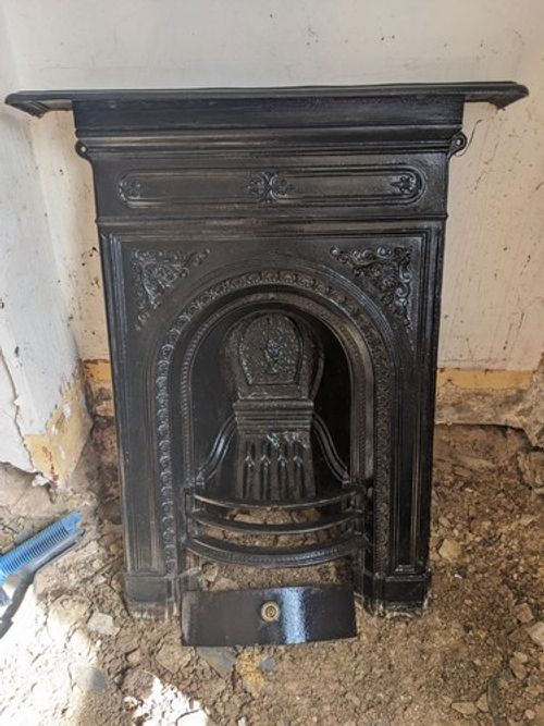 Reclaimed Victorian cast iron fireplace surround