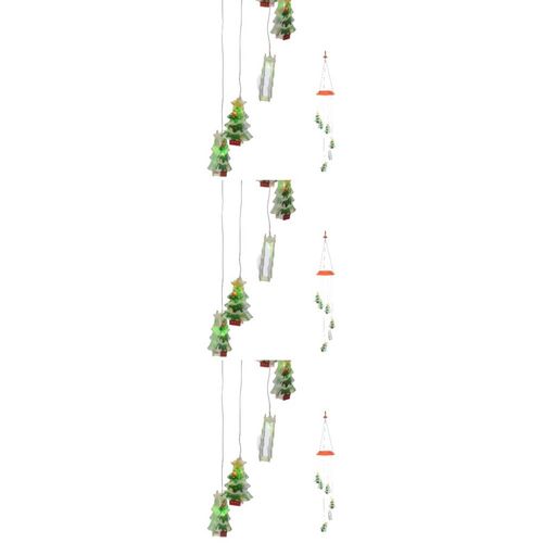 3Pcs Christmas Tree Solar Wind Chime Reusable Garden Hanging Light Ornament — image 8