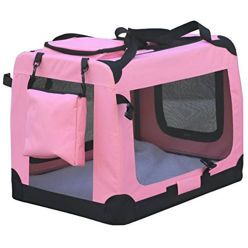 HugglePets Fabric Dog Crate Puppy Carrier - Cat Travel Cage Carry Pet Bag 4 Size — image 2
