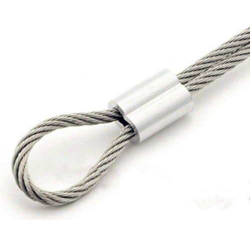 10 Sizes Aluminum Cable Crimps Loop Sleeves Ferrule for Wire Rope Clip Fittings — image 2