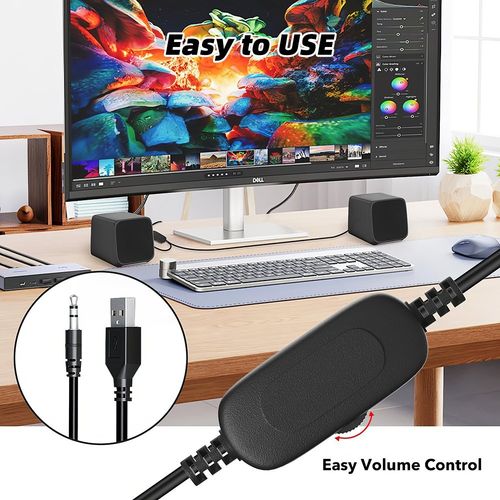 Mini Computer Speaker Subwoofer 3.5mm USB Wired LED Stereo For Laptop PC Desktop — image 8