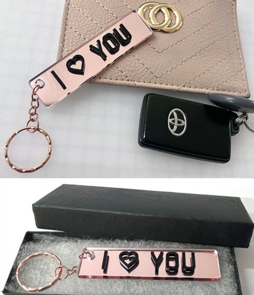 Personalised Gift Custom Name 4D Car Number Plate Keyring Custom Name Keychain