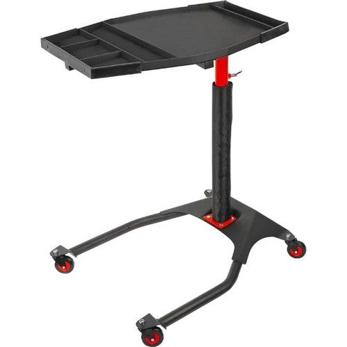 Neilsen Automotive Mobile Service Table,29x21" Tray, Height 33–49in, Steel Build