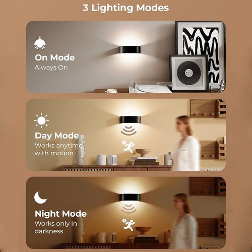 2X Wireless RGB LED Wall Light Dimmable Up/Down Wall Sconce Motion Sensor Indoor — image 10