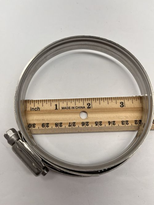 Ideal-Tridon All Stainless Steel Lined Hose Clamp 73-95mm  2-7/8”-3-3/4” W/guard — image 1