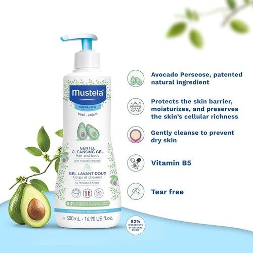 Mustela Baby Gentle cleansing gel for Hair and Body 500 ml