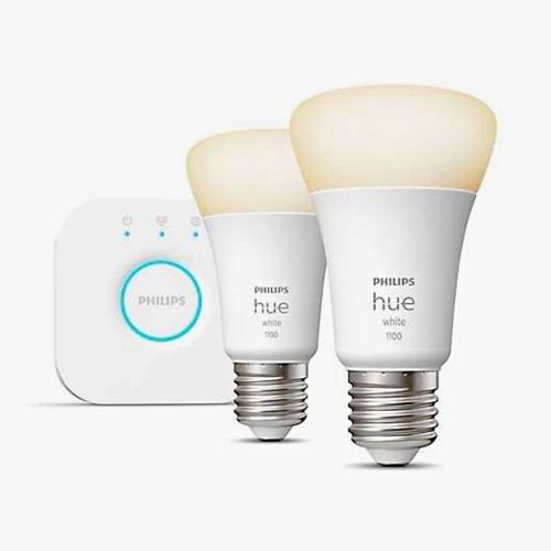 Philips Hue White Indoor Smart Lighting Kit, App Control, Bridge & 2 Lights — image 1