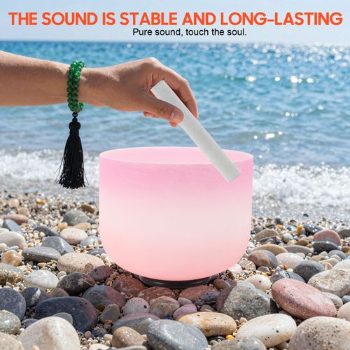 10" Crystal Singing Bowl C Chakra Healing Bowl with Mallet for Meditation — image 8