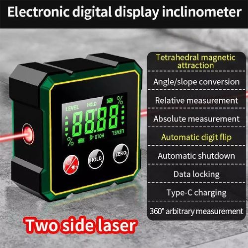 Magnetic Digital Angle Finder with Electronic-Laser, High Precision Angle Tool — image 7
