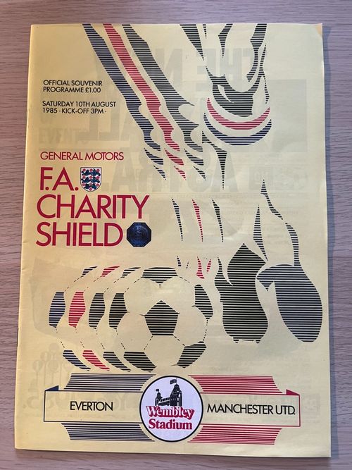 Charity Shield Football Programme 1985 Everton vs Manchester United Wembley — image 1