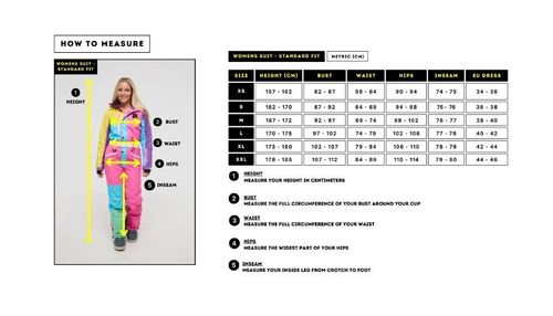OOSC Chic Ski Suit Navy & Red – Women’s Snowsuit, Hooded Belted Full Zip Pockets — image 9