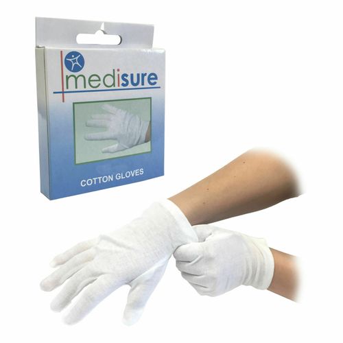 Medisure 100% Cotton Lining Gloves Eczema - Dermatitis- Psoriasis - Moisturising — image 1