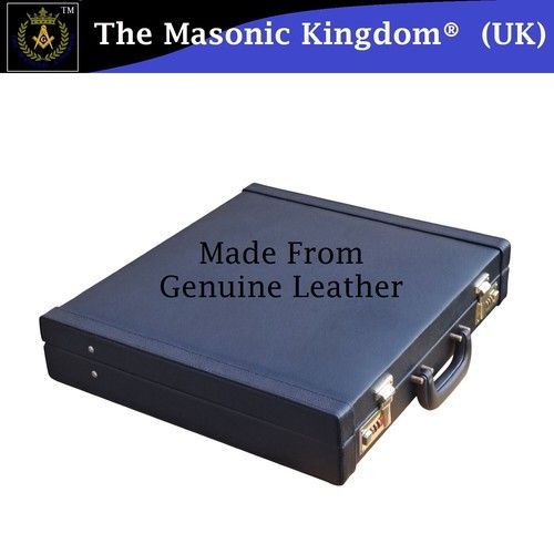 Grand Apron Hard Case | Masonic MM/WM | Provincial Briefcase made from leather