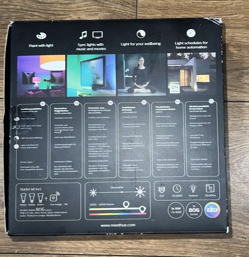 Philips Hue Starter Kit (two B22 Bulbs & Bridge)box Open — image 5