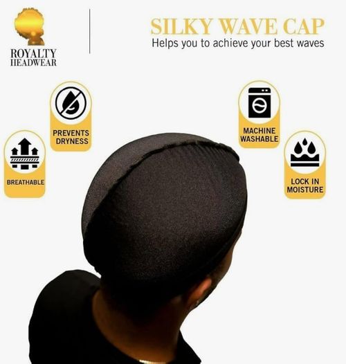 Royalty Wave Cap Durag Men 360 540 720 Waves Compression Cap Spandex Stretch — image 3