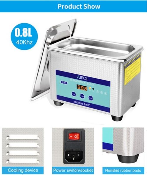 Digital Stainless Ultrasonic Cleaner Ultra Sonic Bath Cleaning Tank Timer Heater