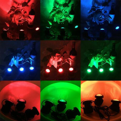 RGB Solar LED Submersible Spot Lights Lamp Garden IP68 Pool Pond Underwater UK — image 8