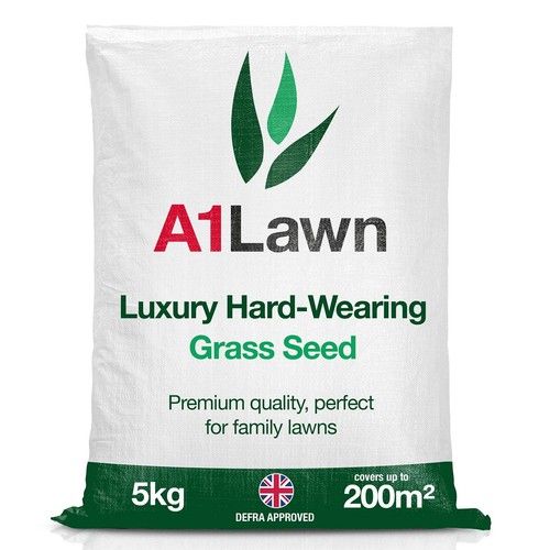 A1 Lawn Luxury Hard Wearing Grass Seed (5kg, 140-200m²)