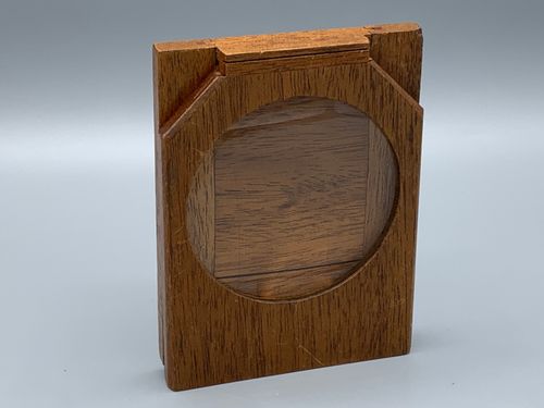 Antique Edwardian Wooden Folding Pocket Graphoscope Optical Viewer Magnifier — image 2