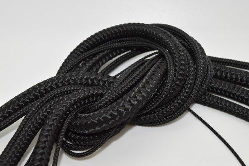 Black Polypropylene Rope Braided Poly Cord Line Sailing Boating Survival Camping