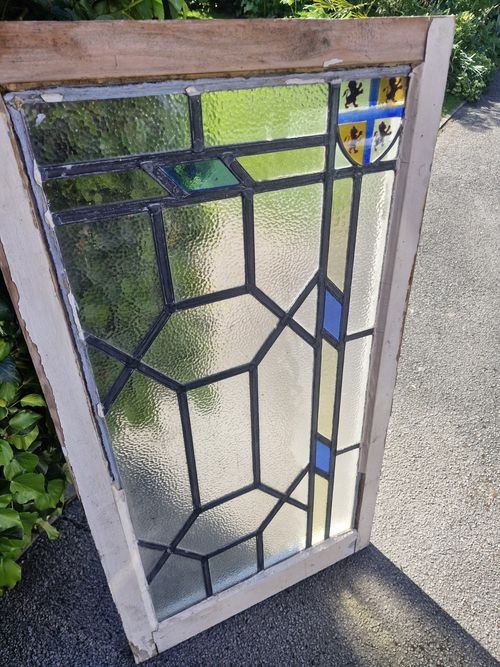 Art Deco 1920s Leaded Glass Window  — image 2