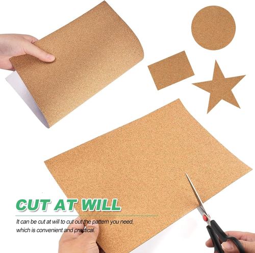 Self Adhesive Cork Sheet, 5Pcs Adhesive Cork Backing Sheets Board 1Mm Thick for — image 3