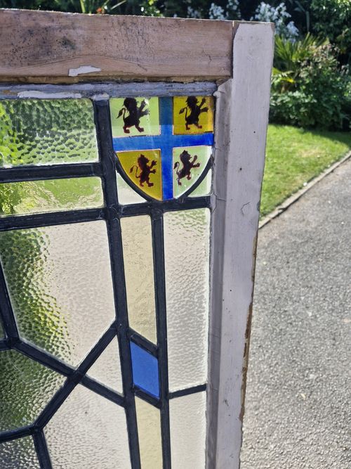 Art Deco 1920s Leaded Glass Window  — image 5
