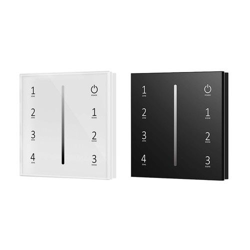 AC100-240V 4 Zone Touch Panel Remote Control For Single Colour/CCT/RGB/RGBW LEDs