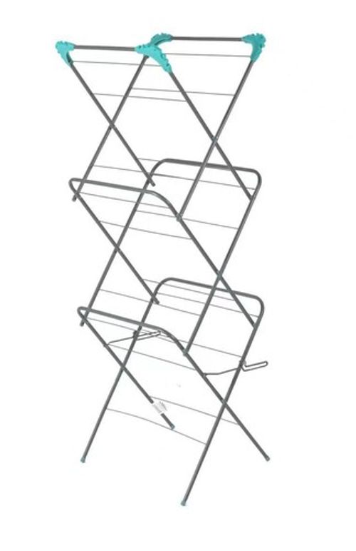 3 TIER CLOTHES DRYER AIRER FOLDABLE LAUNDRY RACK WASHING LINE DRYING HORSE 14M