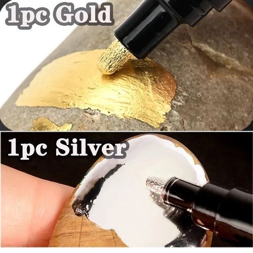 Metallic Liquid Chrome Mirror Marker Pen Waterproof Paint Pens Craftwork DIY