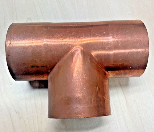 2 5/8 inch Diameter tee copper fitting