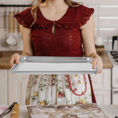 1Pc Large Stainless Steel Baking Tray Rectangular Baking Tray for Restaurant UK — image 8