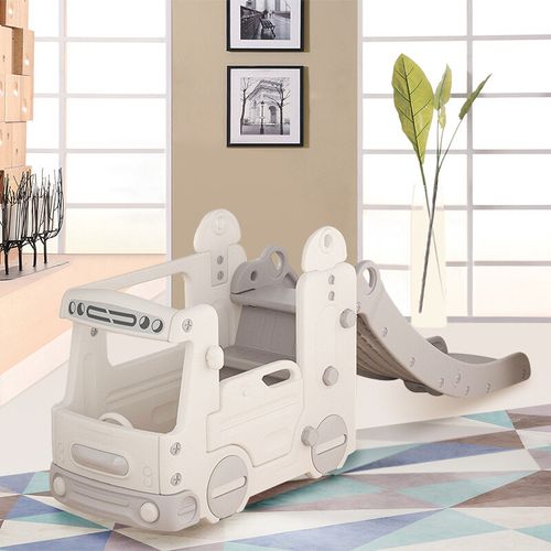 Toddler Slide Set Bus Driving Climber Toy Kids Slider Outdoor Playground Garden — image 8