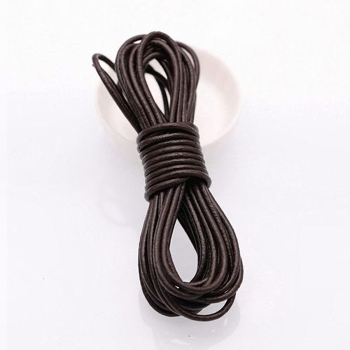 0.8mm-6mm Round Real Genuine Leather String Cord Craft Jewellery Lace Thong Cord — image 2
