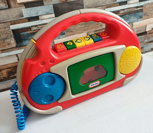 Vintage Little Tikes Cassette Player  With Microphone Rare Find Tested & Working