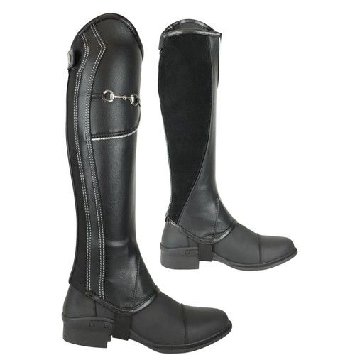 AK Bit Chain Horse Riding Half Chaps with Extra Leather Protection inside