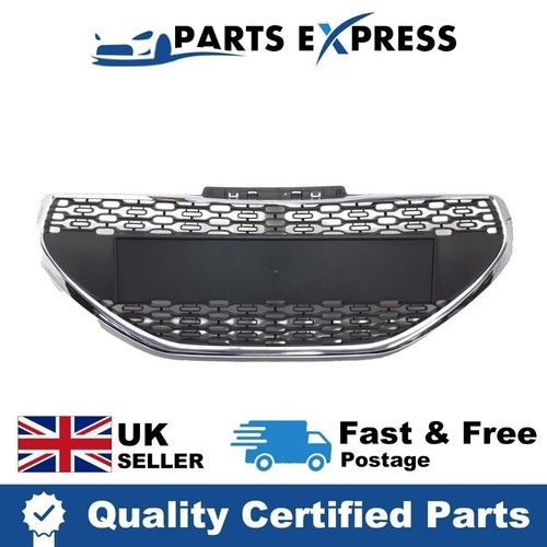 PEUGEOT 208 A9 MK1 2012 – 15 FRONT BUMPER CENTRE GRILLE + CHROME SURROUND - NEW