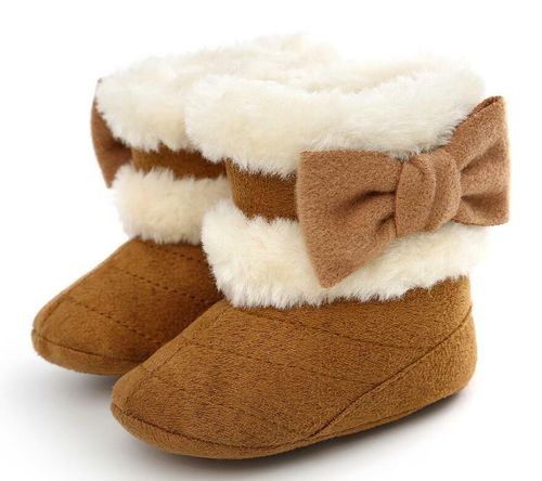  Newborn Baby Girl Bowknot Pram Shoes Toddler Anti slip PreWalker Trainers Boots — image 4