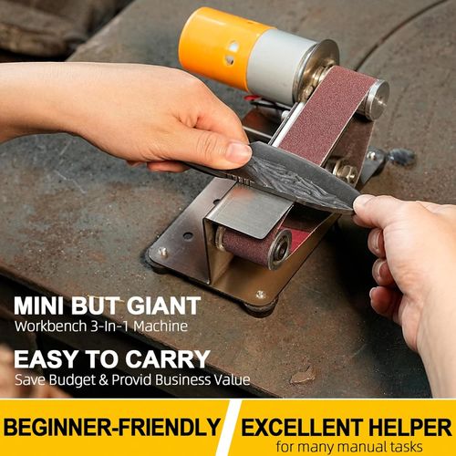 Mini Belt Grinding Machine Tool Adjustable Sharpening Machine Sanding Grinding — image 5