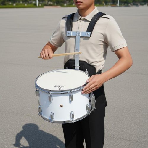 Marching Snare Drum Includes Sticks Sturdy Steel for Band Parades — image 8