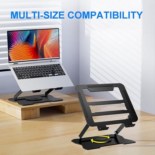 360° All Metal Portable Laptop Tablet Stand Riser Adjustable Holder For Desk — image 9